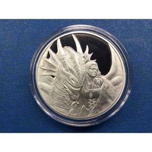 Anne Stokes Friend or Foe Dragon 1oz .999 SilverProof  COA  Limited Mintage 3000